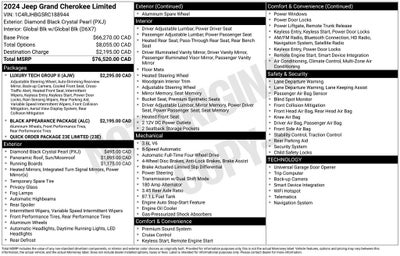 2024 Jeep Grand Cherokee Limited Navigation System & Dual-Pane Panoramic Sunroof