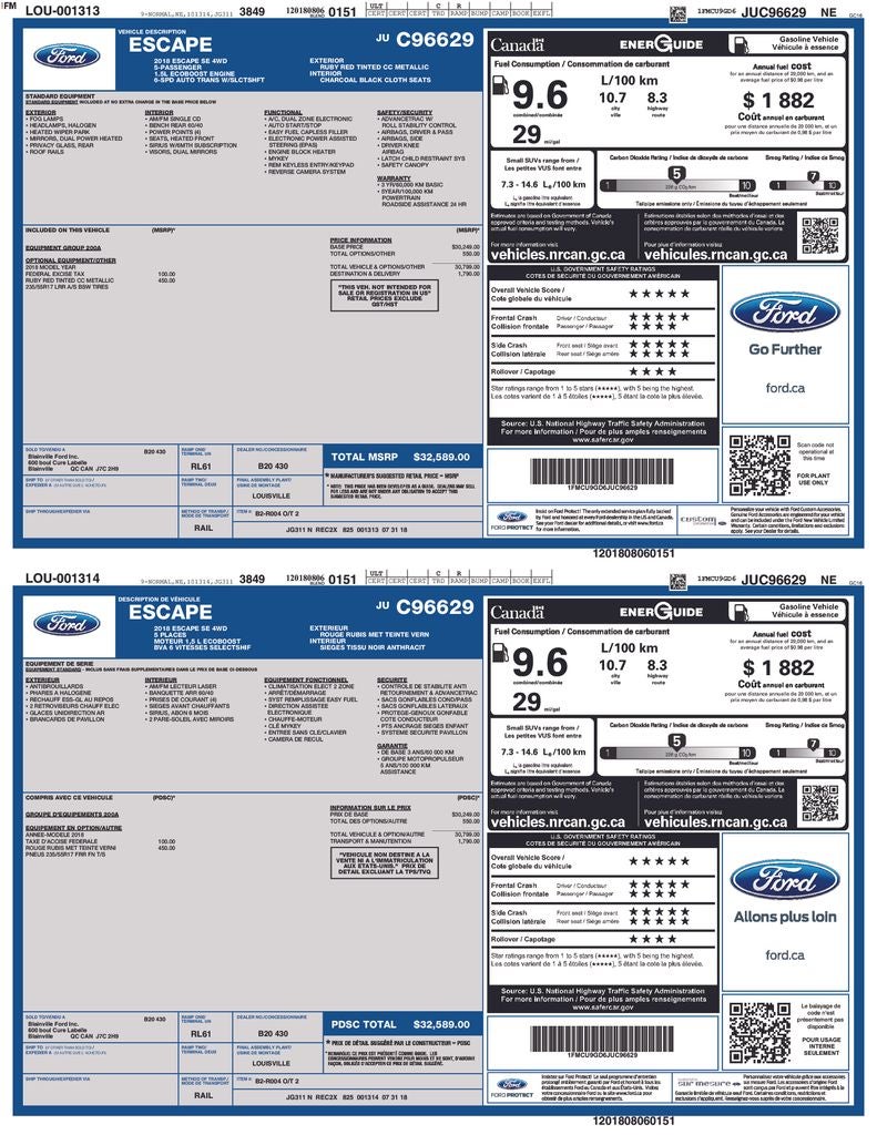 2018 Ford Escape SE
