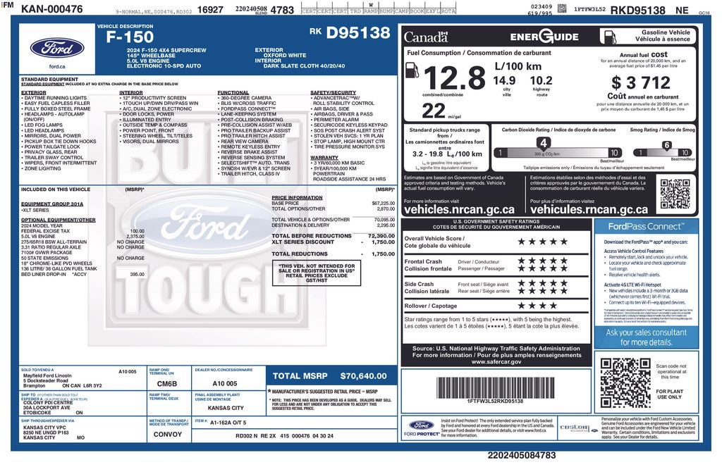2024 Ford F-150 XLT Navigation system: Connected Navigation