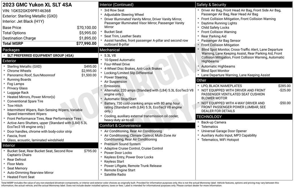 2023 GMC Yukon XL SLT