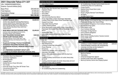 2021 Chevrolet Tahoe Z71