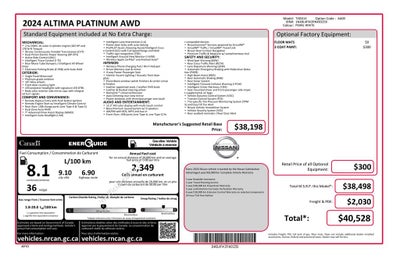 2024 Nissan Altima Platinum