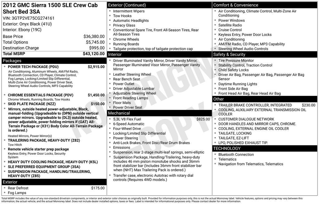 2012 GMC Sierra 1500 SLE