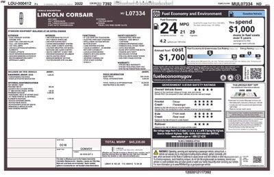 2021 Lincoln Corsair Standard