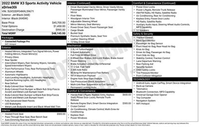 2022 BMW X3 xDrive30i Connected Package Pro