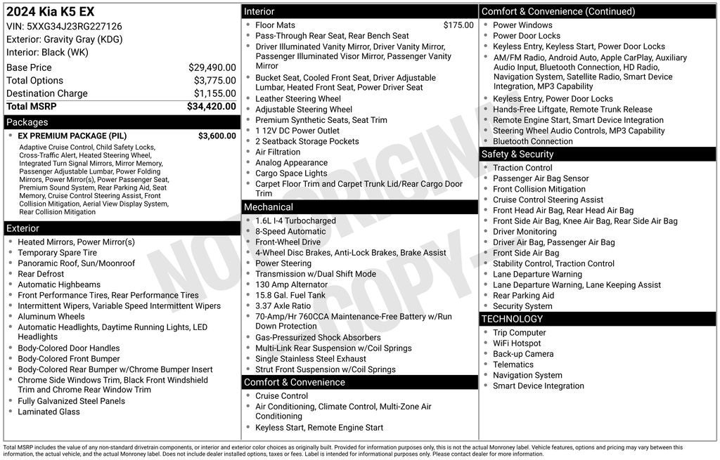 2024 Kia K5 EX