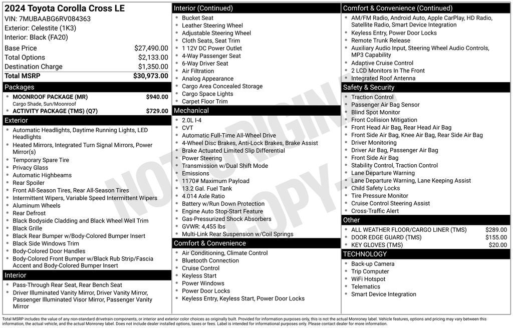 2024 Toyota Corolla Cross LE