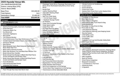 2025 Hyundai Venue SEL