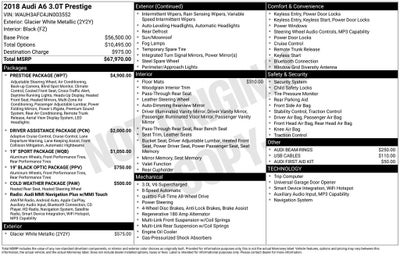2018 Audi A6 3.0T Prestige quattro