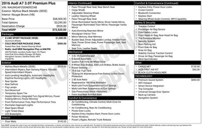 2016 Audi A7 3.0T Premium Plus quattro