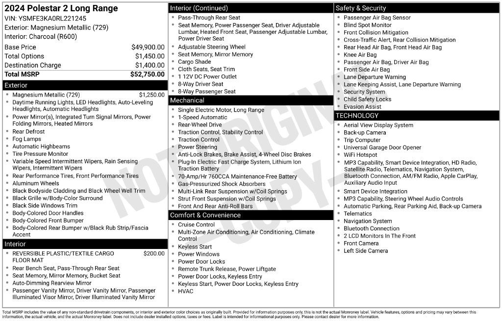 2024 Polestar 2 Long Range Single Motor