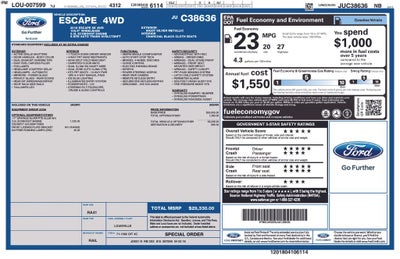 2018 Ford Escape SE 4x4 2.0 Liter Ecoboost Rear Camera Power Seat