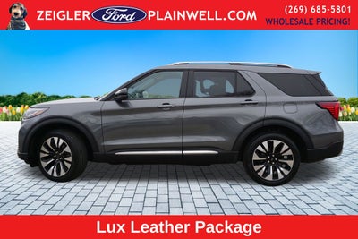 2025 Ford Explorer Platinum Lux Leather Pkg Panoramic Roof Co Pilot 360 21" Wh