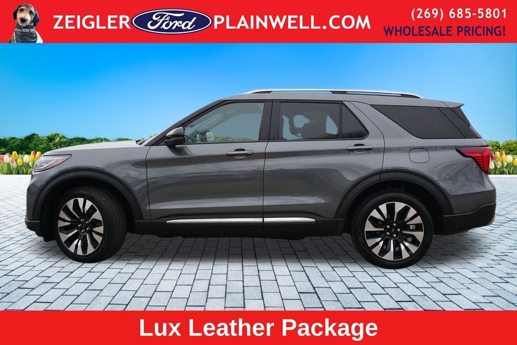 2025 Ford Explorer Platinum Lux Leather Pkg Panoramic Roof Co Pilot 360 21" Wh