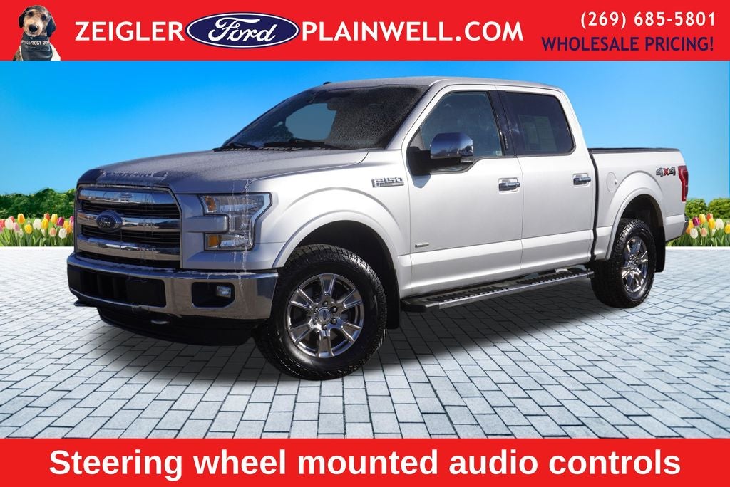 2016 Ford F-150 Lariat Crew Cab 4x4 Heated Leather NAV Chrome Pkg Tow Pkg