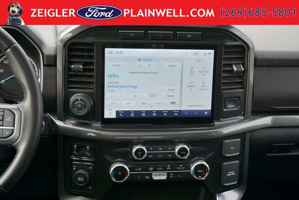 2023 Ford F-150 XLT 4x4 Black Sport Appearance Pkg Twin Panel Roof Tow
