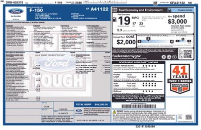 2019 Ford F-150 XLT Crew Cab FX4 Sport Appearance Max Tow 20" Wheels L