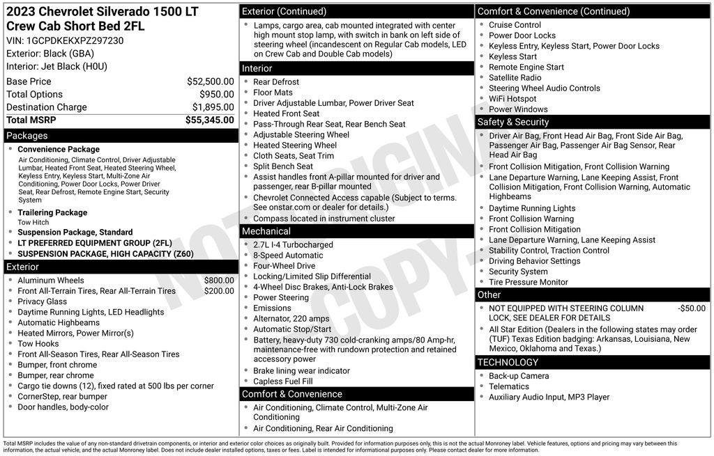 2023 Chevrolet Silverado 1500 LT Convenience Pkg High Capacity Suspension Pkg Trai