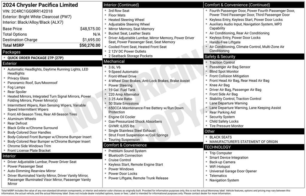 2024 Chrysler Pacifica Limited
