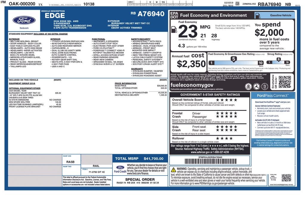 2024 Ford Edge SEL
