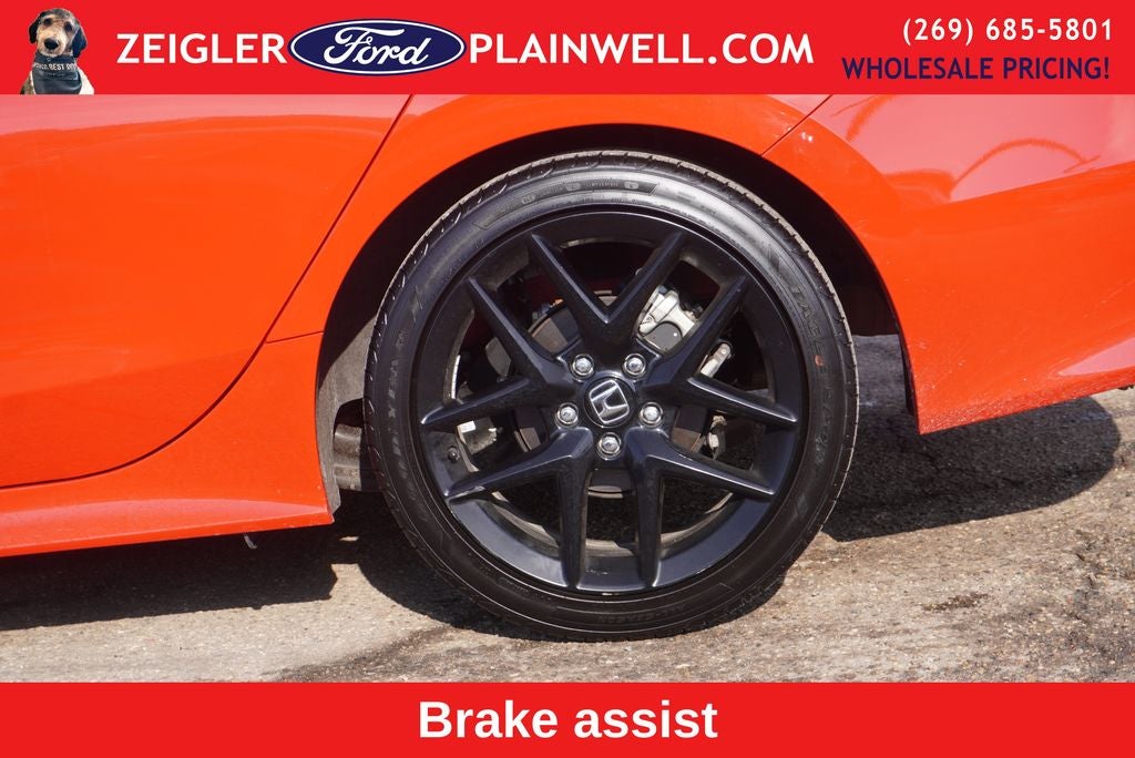 2025 Honda Civic Sport Leather Sport Pkg Black Wheels Rear Camera