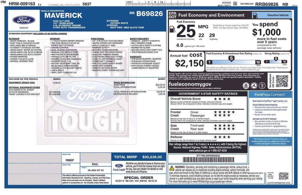 2024 Ford Maverick XLT