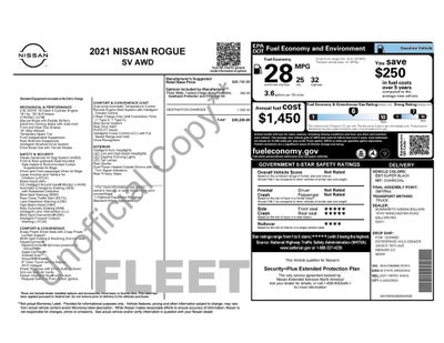 2021 Nissan Rogue SV AWD Rear Camera Power Seat