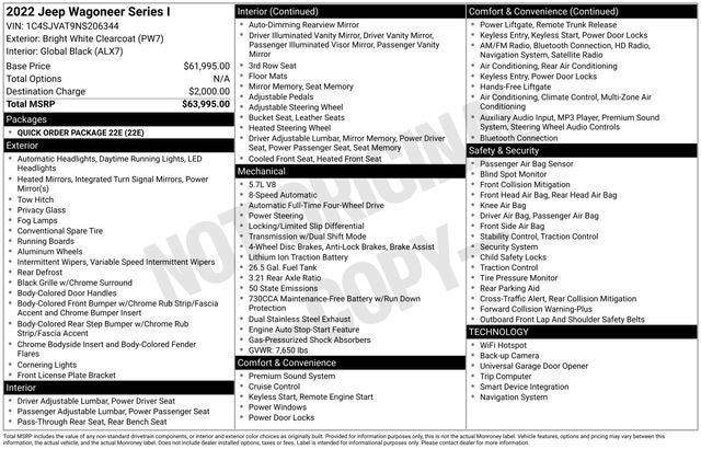 2022 Jeep Wagoneer Series I 4x4