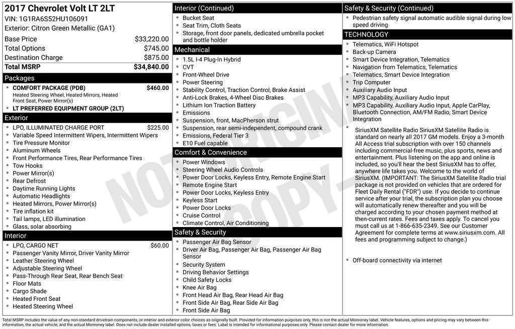 2017 Chevrolet Volt LT