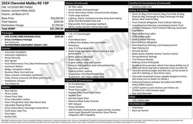2024 Chevrolet Malibu RS