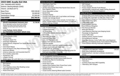 2023 GMC Acadia AWD SLE