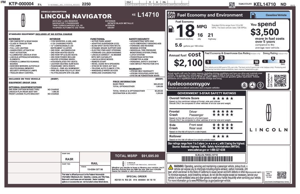 2019 Lincoln Navigator L Reserve