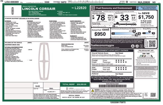 2022 Lincoln Corsair Grand Touring
