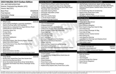 2023 Mazda Mazda CX-9 Carbon Edition