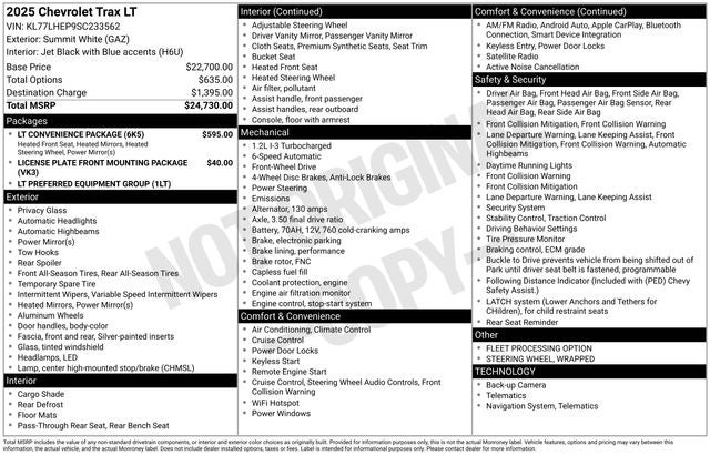 2025 Chevrolet Trax FWD LT